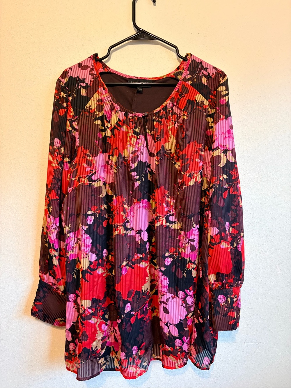 Lane Bryant Moody Floral Pleated Tunic size 24